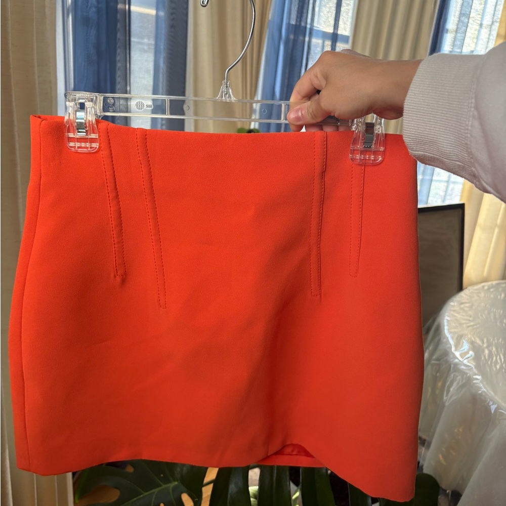 Vibrant Orange Mini Skirt